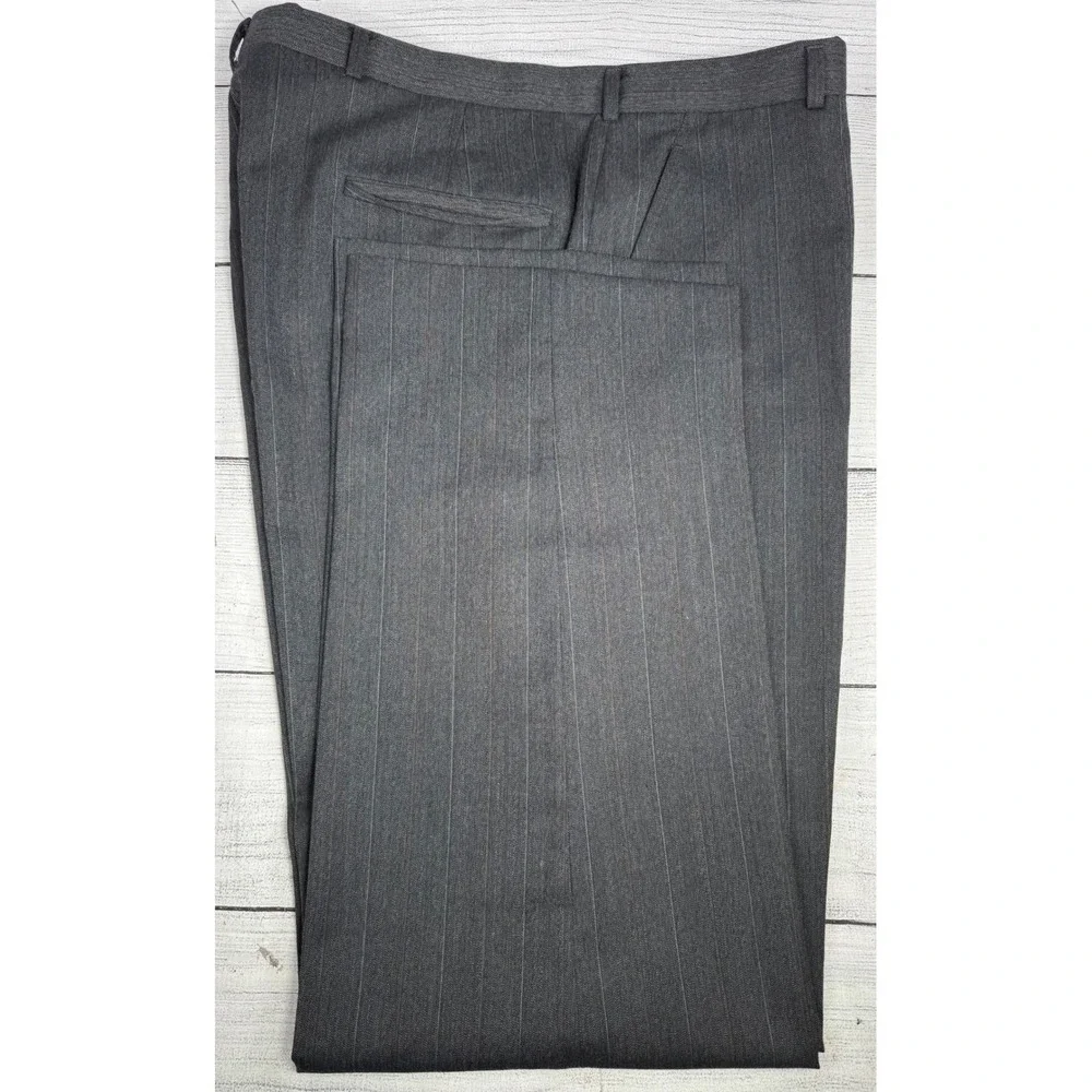 Christian Dior Monsieur Vintage Gray Pinstripe Wool Suit Blazer 44L Pants 36x31‎